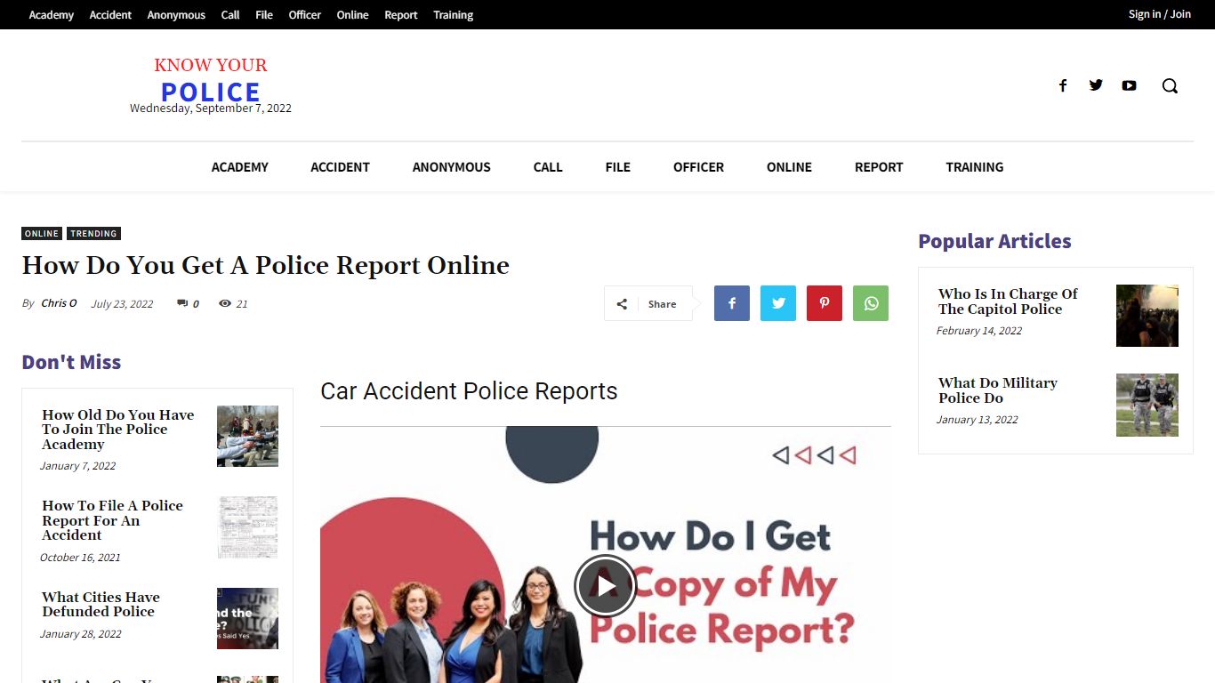 How Do You Get A Police Report Online - KnowYourPolice.net